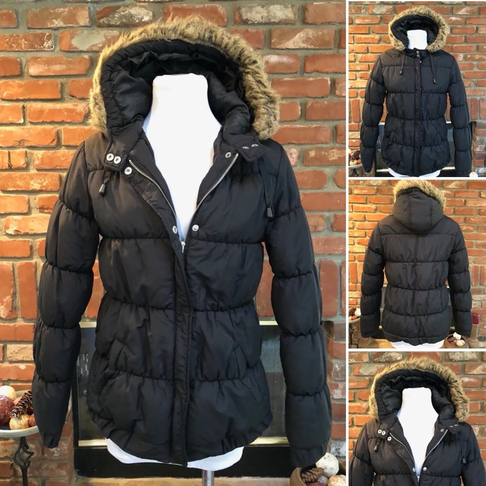 Cotton On Puffer Hooded Jacket Coat